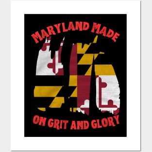 MARYLAND MADE ON GRIT AND GLORY DESIGN Posters and Art